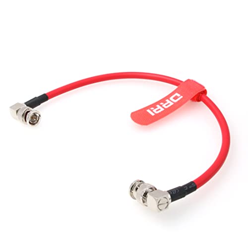 DRRI Canare12G-SDI 4K UHD Right-Angle BNC to Right-Angle BNC Coaxial Cable for Video Monitor (50CM, Red), 50 cm - Image 3