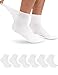 Produktbild 6 Paar Diabetiker Kurzschaft Socken für Damen und Herren, ohne drückenden Gummibund Weiss Gr. 39-42