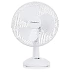 Signature 9” 2 Speed Desk Fan with Oscillation, Adjustable Tilt, White, S40008