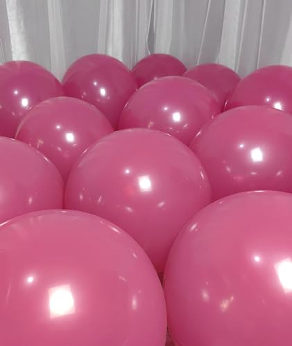 Image of 90 Pack Hot Pink Balloons 18 inch Hot Pink Latex Party big Balloon Bulk for Various Party Events Decorations