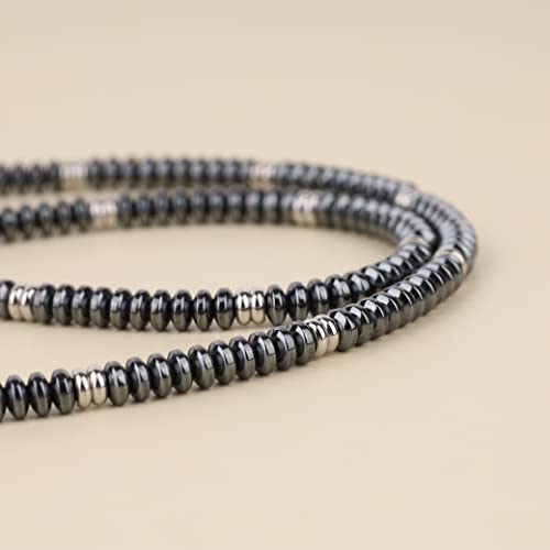 GAVU Minimalist Hematite Beaded Necklace for Men4
