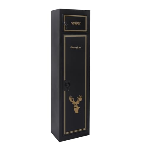 HomeStock Mediterranean Magic 5 Gun Metal Security Cabinet with Separate Pistol/Ammo Area - 10