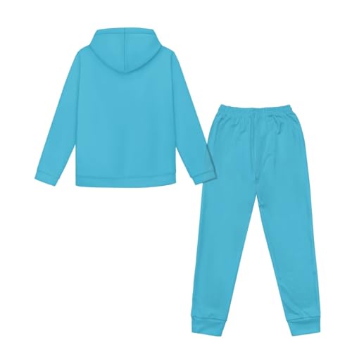 Girls Sweatsuit Set Size 5-12 Casual 2 Piece Long Sleeve Tracksuit Set Kids Hoodie and Jogger Pant with Pocket2