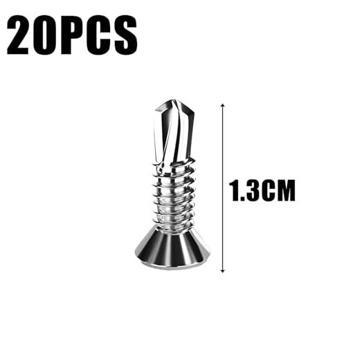 20 tornillos autorroscantes de acero inoxidable 13 mm miniatura 2