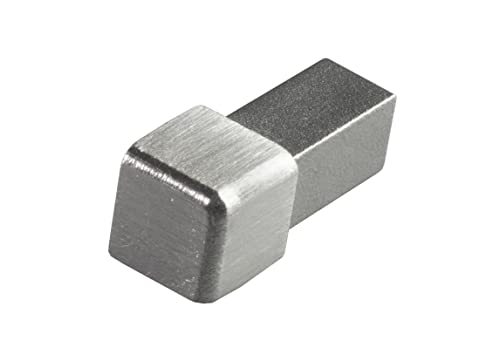 Profilé de carrelage d'angle - Hauteur : 10 mm - En acier inoxydable V4A brossé - Design renard