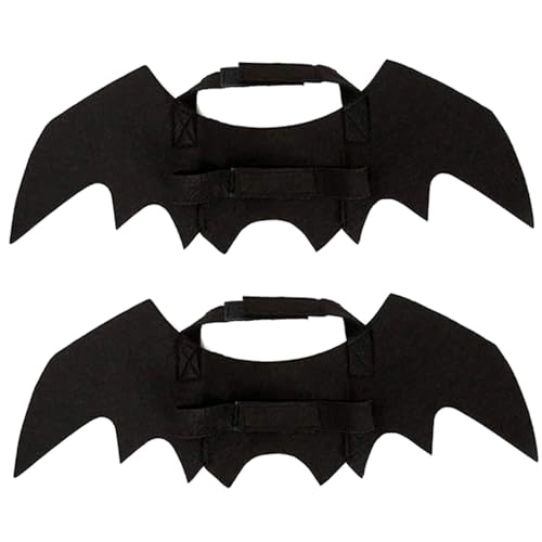 DAGLLGEW 2 alas de murciélago para Gato, alas de murciélago de Fieltro Ajustables para Gato, Lindo Disfraz de Halloween para Mascota, Accesorios de Vestir, Disfraz de Halloween para Perro pequeño.