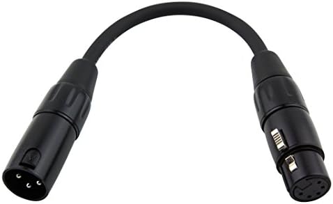 Pig Hog PX-DMX5F 5-Pin DMXF to 3-Pin XLRM Adapter Cable, 6"