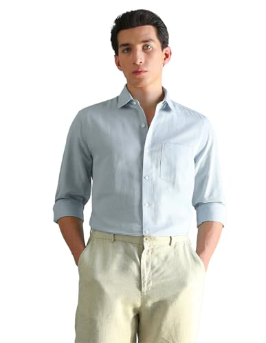 Image of Arrow Solid Slim Fit Formal Shirts for Men - Full Sleeve Shirt for Man