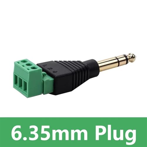 Conector estéreo de 6.35 mm chapado en oro con terminal sin soldadura para audio fluido 3