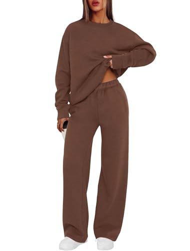 Image of XIEERDUO Sweatsuits Women 2 Piece Outfit Matching Lounge Sets Fall Outfits 2025 Fashion Clothing Crewneck Track Suits