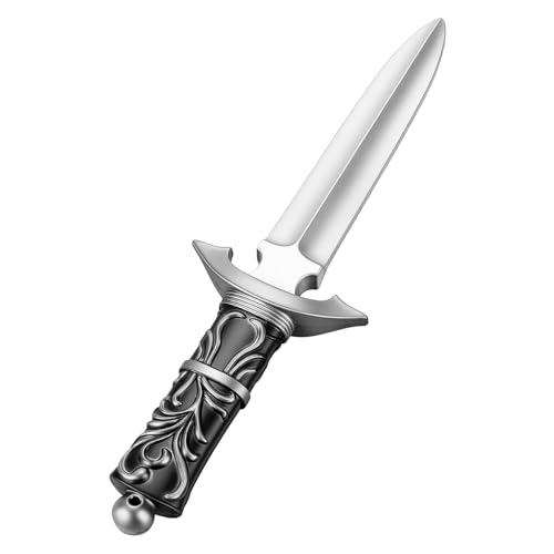 Hapdream Fake Foam Dagger Realistic Fake Short Sword Knife Role-Play Accessory Martial Arts Weapons Prop for Play Fighting Halloween Cosplay and Assassins Costume Accessory(1 Pcs)