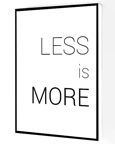 BSWDOJG Less Is More Canvas Wall Art,Minimalist Poster,Architect ...