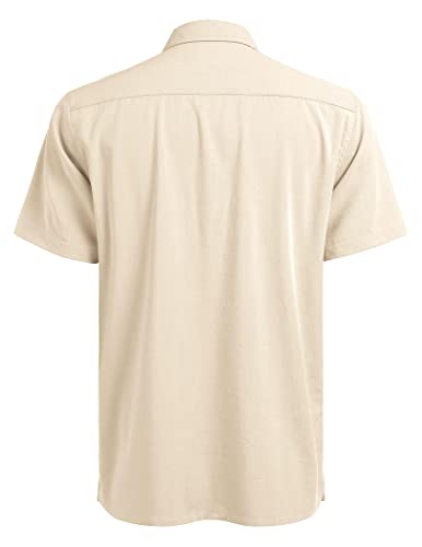 Coofandy Mens Casual Button Down Shirts Relaxed Fit Summer Short Sleeve Shirt thumb #3