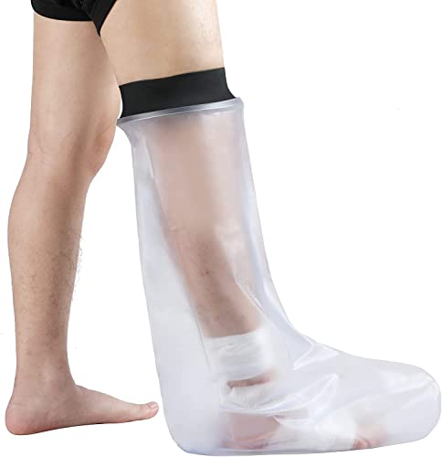 HKF HO KI HO Adult Short Waterproof Leg Cast and Bandage Cover Designed to Protect Wound Cast and Injuries During Shower-Adult Short Leg.Upper Leg Circ OD/ID(7.2/1.97inch),Size:25.98 * 17.32inch