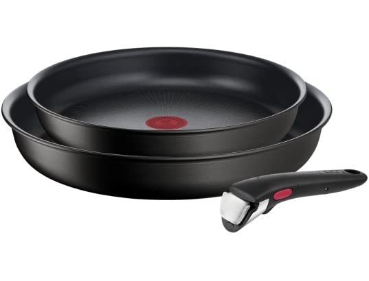 Tefal Poele sauteuse Lot 2 poeles 24 28 cm + poignee amovible Ingenio Eco Resist L3979102