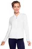 Coolibar UPF 50+ Women's Seaside Hoodie - Sun Protective (Medium- White)