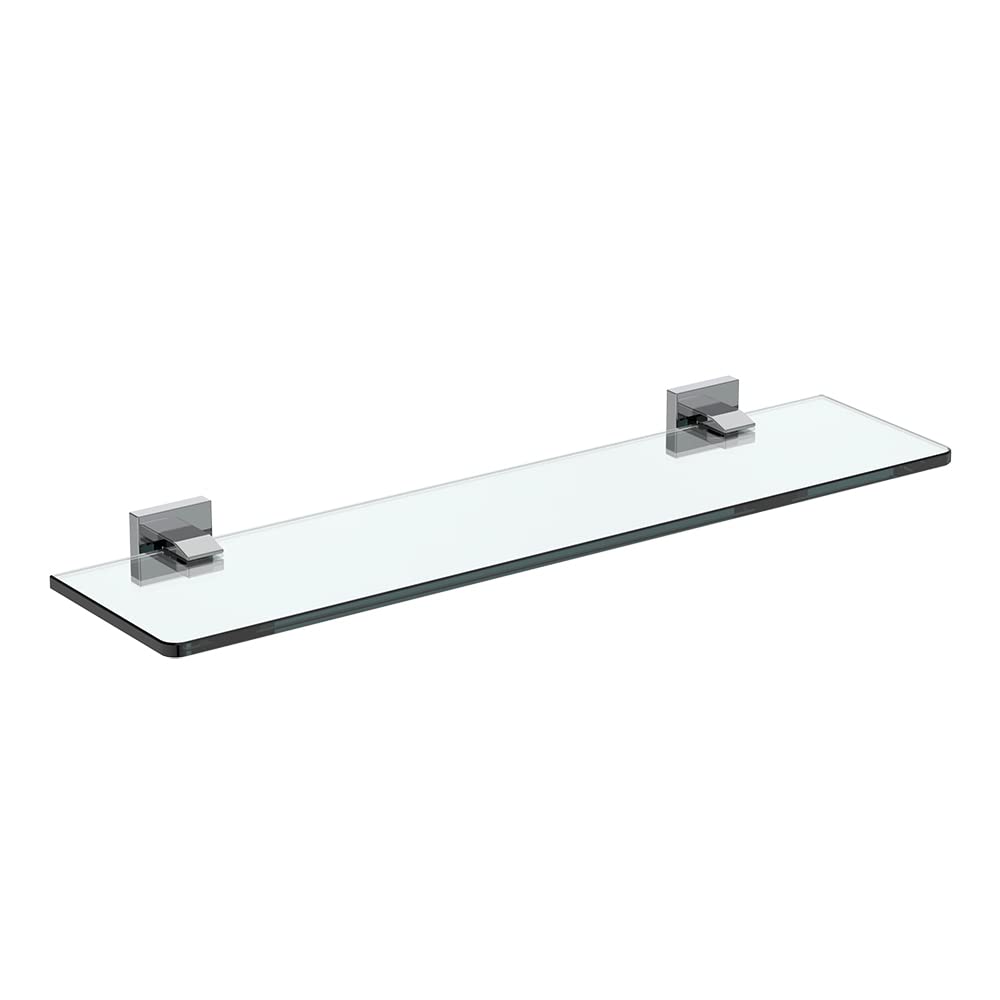 Ideal Standard IOM Square 50cm glass bathroom shelf with chrome fittings, E2206AA