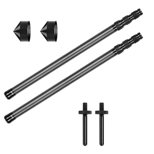 Telescopic Tarp Poles, Canopy Adjustable Carbon Fiber Poles Set of 2, Portable & Lightweight Tent Tarps for Awning, Camping, Hiking 67