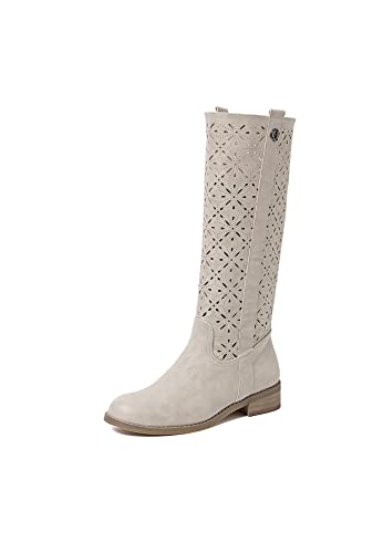 QUEEN HELENA Stivali Traforati Semplici Classici con Tacco Basso Donna