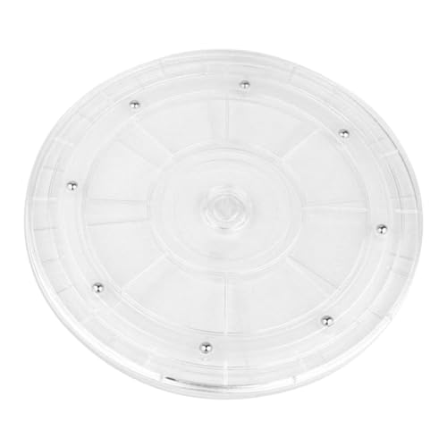 VALICLUD Transparente Plato Giratorio Acrílico Organizador Giratorio Práctico para Especias Cocina Encimera Rotación Fácil Limpieza y Durabilidad