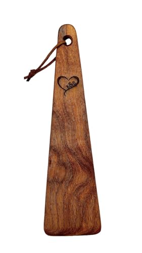 COWBOY SPATULA - Mesquite Wood Spatula, Handmade in Texas, Made in USA, Perfect for cast iron cookware, steel cookware, nonstick cookware - Personalization Optional (Heart Initials)