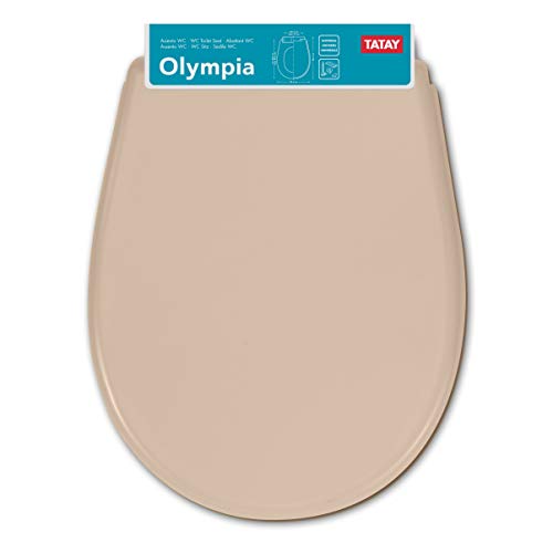 Tapa WC universal compatible Victoria TATAY Olympia ovalada beige 4