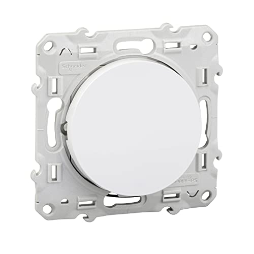 Schneider Electric - Odace, va-et-vient lumineux Blanc 10 A à vis LED orange 1,5 mA local. ou temoin - S520263