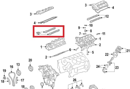 Genuine Hyundai 24100-3CGA0 Left Intake Camshaft Assembly