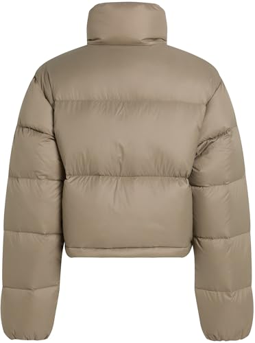 Calvin Klein Jeans Donna Piumino Down Cropped Puffer Corto, Beige (Brindle), XS - Immagine 5