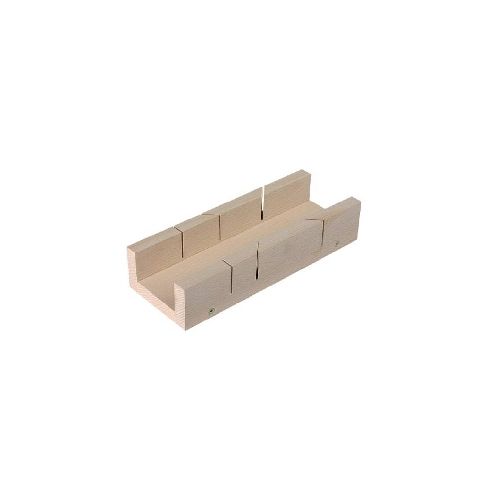Boîte de coupe à onglet 45 et 90° de L. 250 x l. 100 x ht. 55 mm en bois d'hêtre - Diamwood Platinu