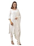 Longueur et détails de coupe – Longueur du kameez : 111,8 à 114,3 cm | Longueur des manches : 3/4 | Longueur du pantalon : 94-96,5 cm | Ouverture de jambe (mori) : 38,1 à 40,6 cm.