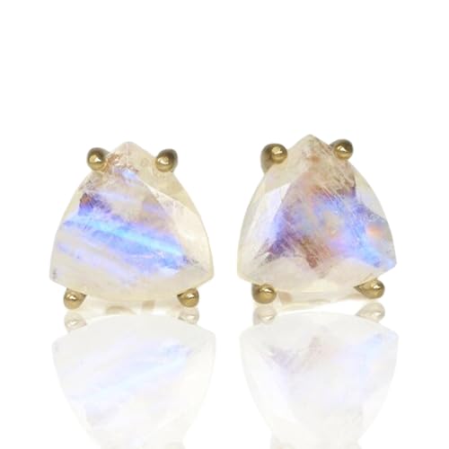 Boucles d'oreilles pierre de lune style minimaliste pour femme active