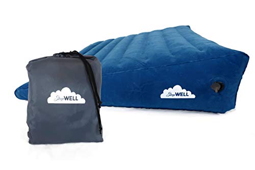 Extra Large Inflatable Portable Bed Wedge with Quick Inflate/Deflate Valve and Soft Surface