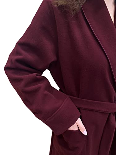 Women's Dressing Gown in Wool and Cashmere model Classic Shawl art. Vittoria4