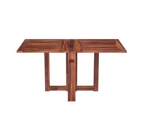 Image of Sheesham Wood Folding Coffee Table for Living Room Wooden Fold-Able Center Table for Bedroom Home Night Stand Wooden Furniture (37X18X21 in; Honey Finish)