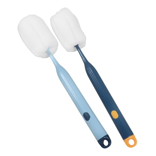 Ipetboom Sponge Bottle Brush: 2pcs Plastic Sponge Cup Brush Feeding Bottle Scrubber Brush Foam Bottle Cleaner Brush for Milk Cup Baby Bottles Coffee Glasses