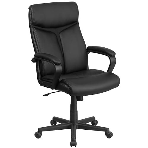 Flash Furniture Raya High Back Black LeatherSoft Executive Swivel...