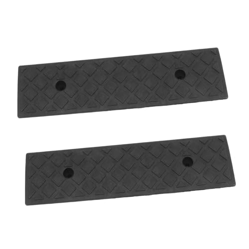 GRIRIW 2pcs Ramp Pad Wheelchair Threshold Ramps Car Ramps Mobility Scooter Ramps Vehicle Ramp Handicap Ramps Wheelchair Scooter Ramp Threshold Ramps for Wheelchairs Shed Ramp Black Rubber