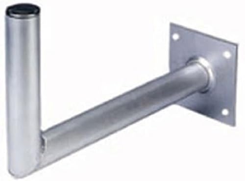 Support satellite en aluminium blanc déport 45 cm pour parabole et antenne TV Hama