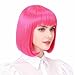 OneDor 10" Short Straight Hair Flapper Cosplay Costume Bob Wig (TF2315 - Hot Pink)