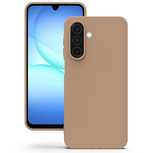 Image of YATWIN Silicone Case for Samsung Galaxy A17 4g /5g, Soft-Touch, Shockproof, DustProof, Antiskid Phone Cover for Samsung Galaxy A17 4g /5g - Milk Tee