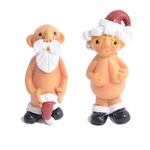 GONZTEL 2 Stück Naughty Santa Christmas Nikolaus Ornament...