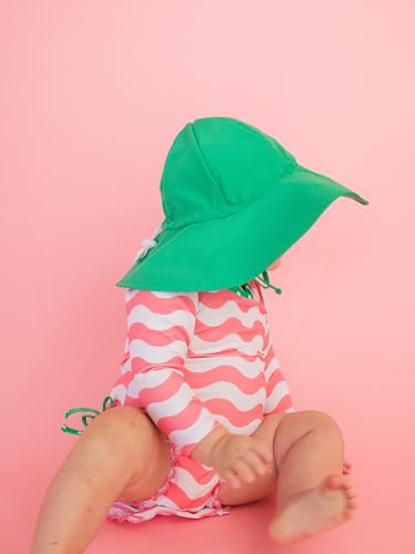 Image of RuffleButts Baby-Girls Sun Hat Floppy Wide Brim UPF 50+ - Baby Sun Hat with Sun Protection