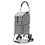 Vounot Chariot De Courses 6 Roues 45L Aluminium Noir – Imperméable, Pliable Et Super Pratique Pour Les Courses