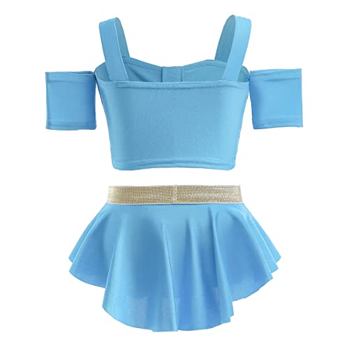 Image of Princess Two-Piece Tankini Swimsuit for Girls Bathing Suits Ruffles Swimwear Surf Beach Summer Swimming Bikini Set