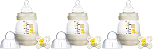 Image of Newborn Easy Start Anti-Colic 4.5-Ounce Bottle with Pacifier Set, Teddy Bear, 0-2 Months, 3 Pack