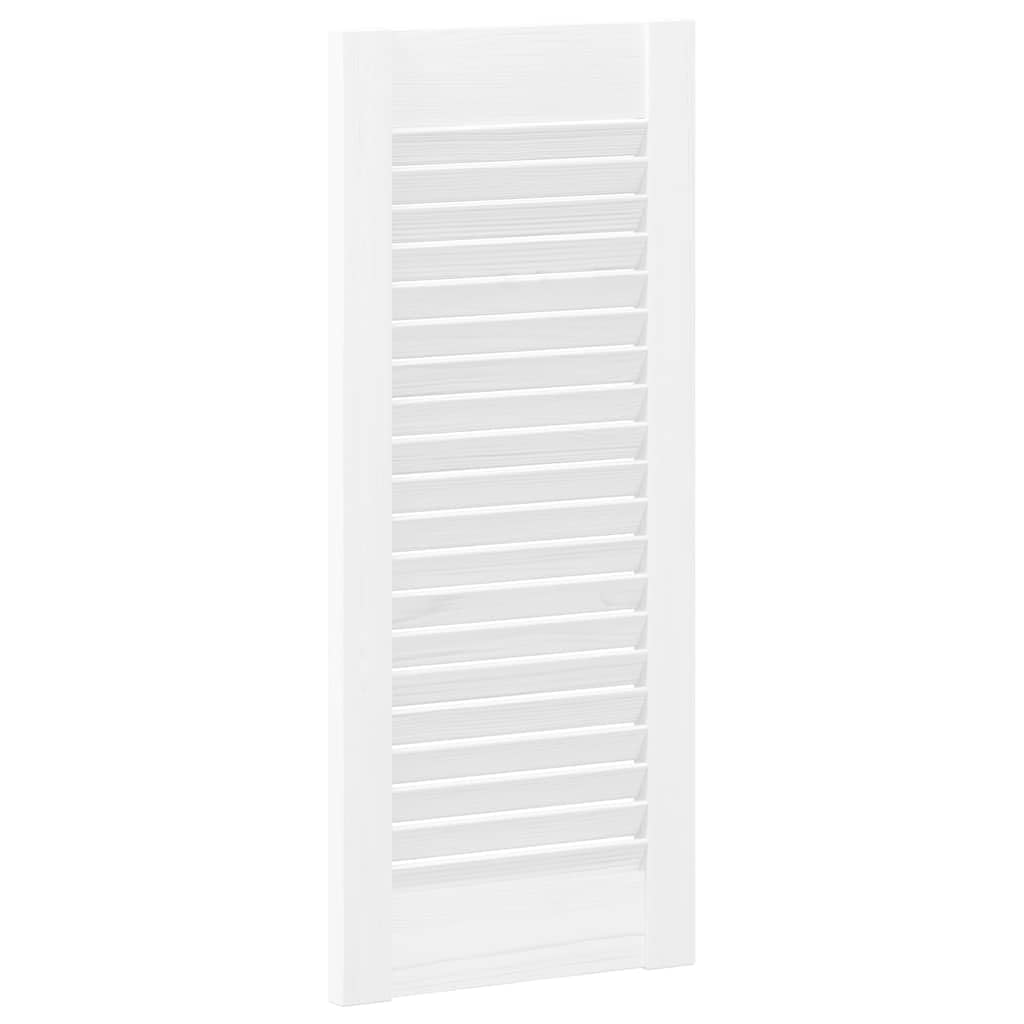 Ante per armadi, design a lamelle, colore bianco, 61,5 x 29,5 cm, 2 pezzi, in legno, ricambio per mobili, cucina, bagno, camera da letto, guardaroba, da incasso