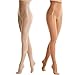 2 Pairs Shaping Socks Oil Socks Shiny Silk Stockings Pantyhose Dance Tights (Champagne and Nude)