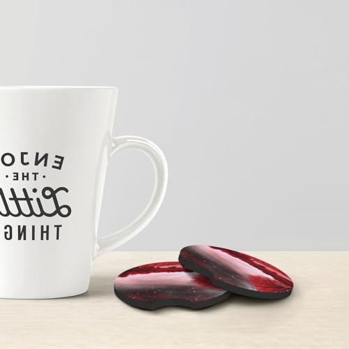 Portavasos para carro 2 unidades diseño cielo estrellado rojo miniatura 5