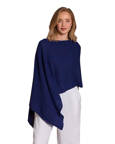 Image of CLAUDIA NICHOLE Womens 100% Cashmere Dress Topper - Cashmere Poncho Wrap